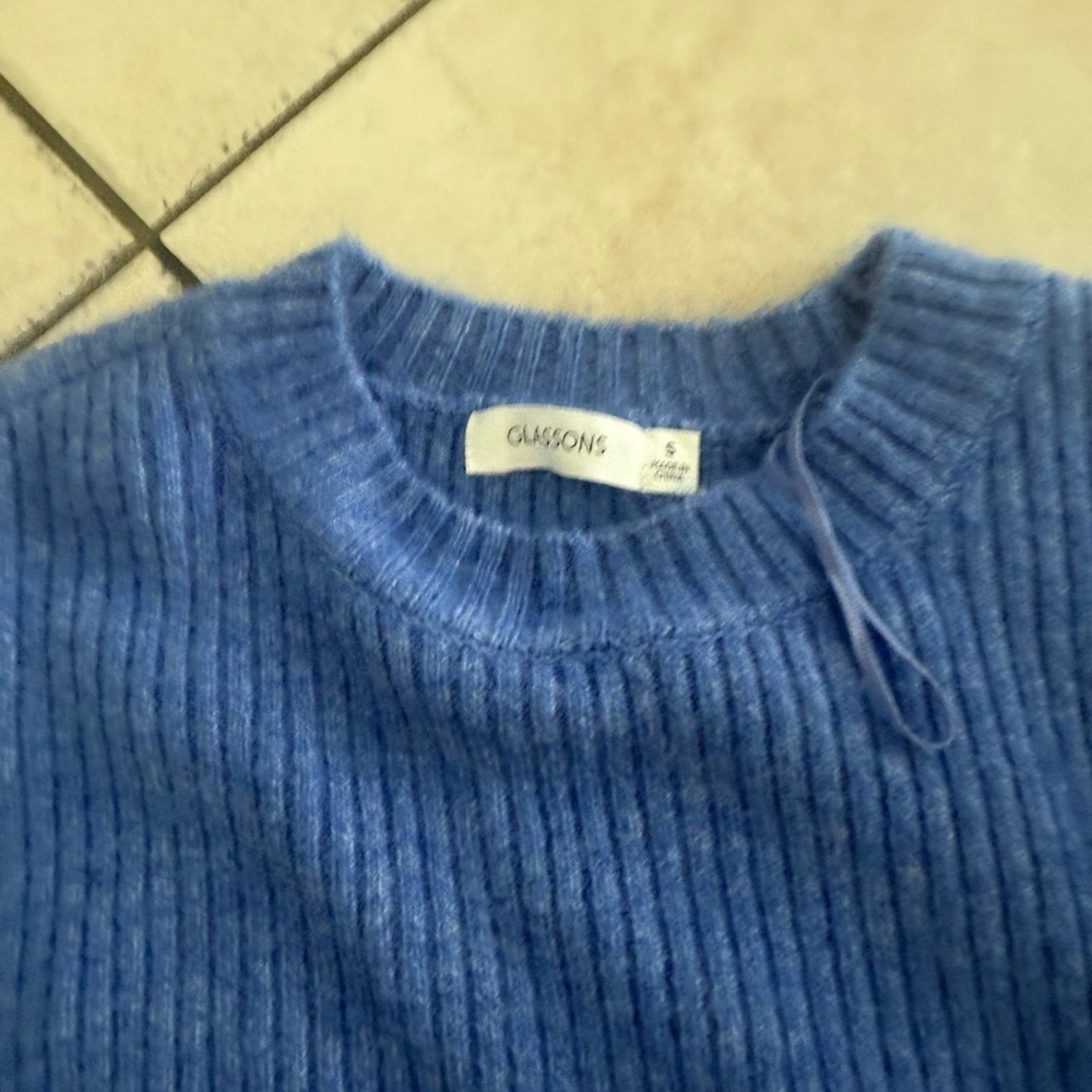 Glassons Blue Ribbed Sweater - Picture 2 of 2
